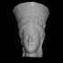 Head of a large terracotta statue of a female with a tall kalathos (basket-shaped) crown decorated with flowers at The British Museum, London image
