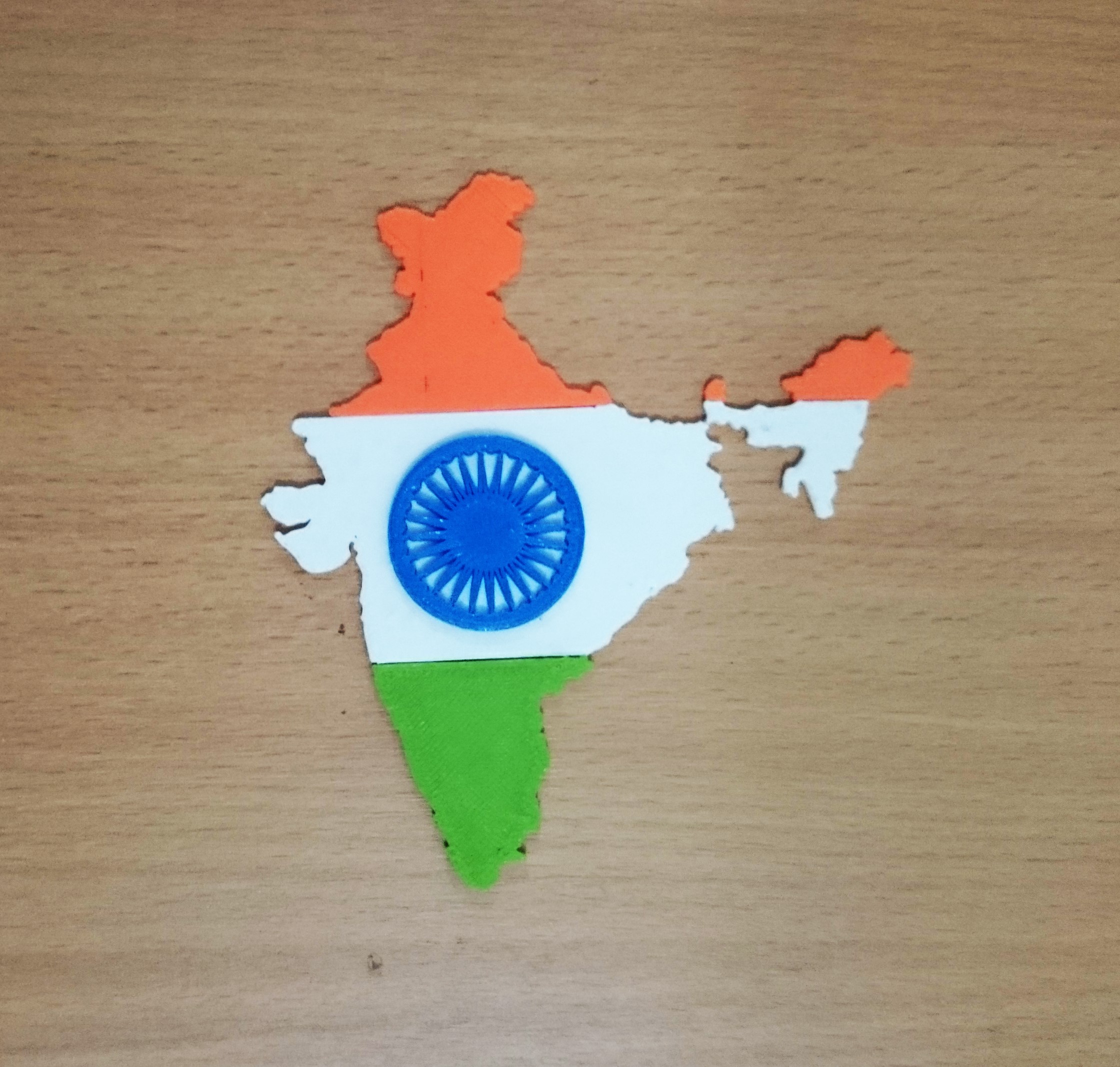 Map of India with flag colour