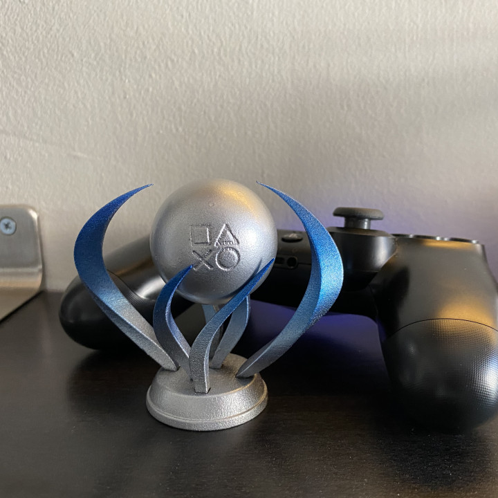 3D Printable Playstation Platinum Trophy by Downey
