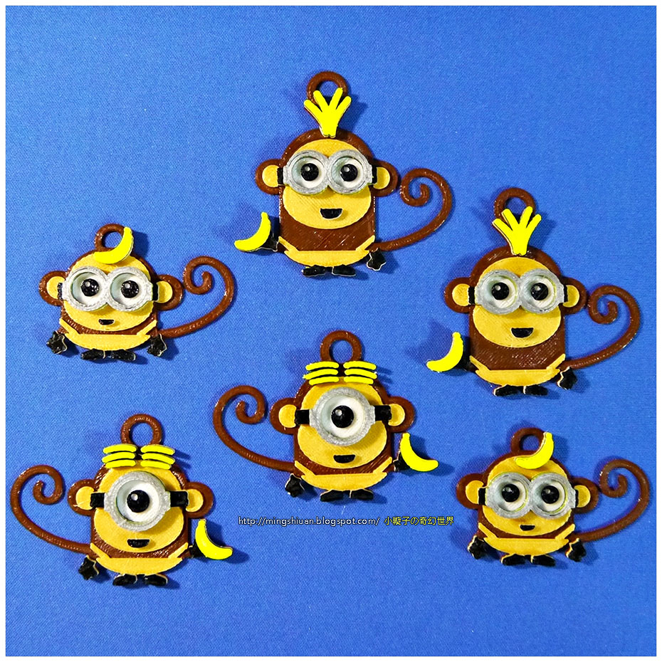 Monkey Minions Keychain / Magnets