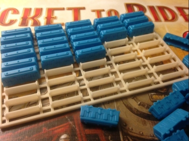 "Ticket to Ride" trains tray