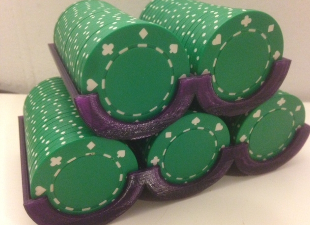 Customizable Poker Chip Rack