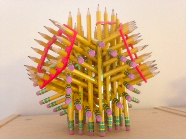 Helpers for 72-pencil sculpture