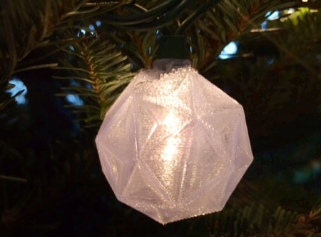 Polyhedral Light String Ornaments