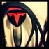 Tesla Model S X home charger cord wall mount image