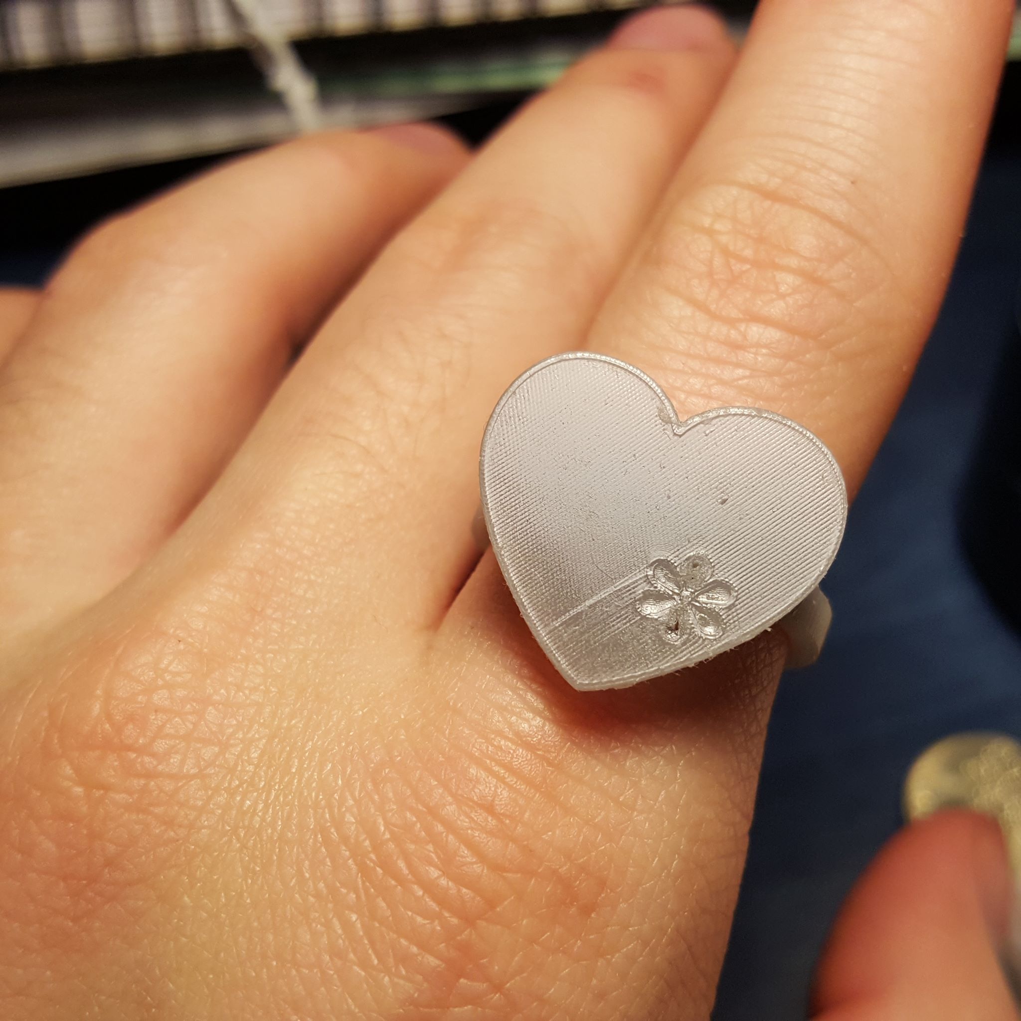 heart ring and heart pendant