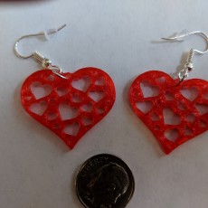 Picture of print of Earrings hearts 1.2