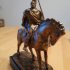 Decebalus Equestrian Statue in Deva, Romania print image