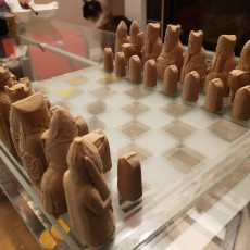 Picture of print of The Lewis Chessmen at The National Museum of Scotland