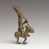 Gold weight in the form of a man sitting astride a horse at The British Museum, London image