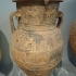Pithos decorated with relief of sphinxes and griffins at The Heraklion Archaeological Museum, Greece image