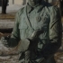 Red Army soldier holding a falcon at Muzeon, Moscow image