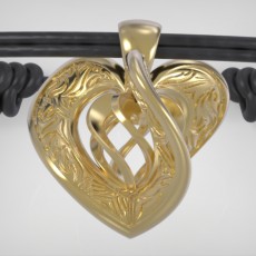 Picture of print of Bracelet Heart Tattoo - Metal / Leather