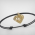 Bracelet Heart Tattoo - Metal / Leather print image