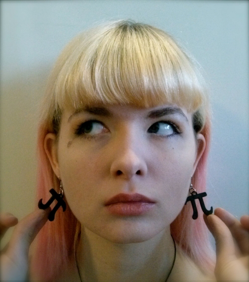 Pi Earrings! Geek Chic Nerdy Jewelry