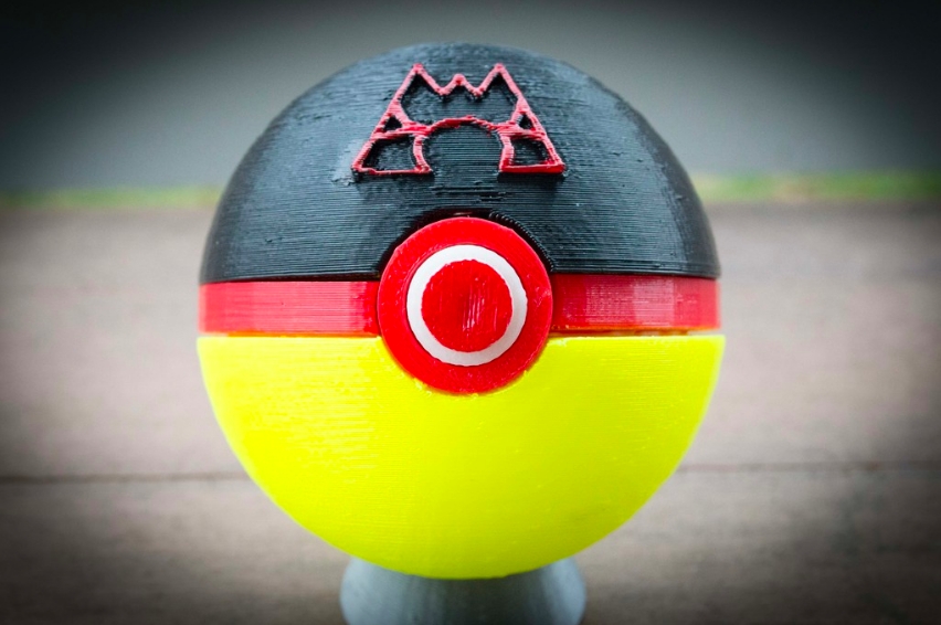 Team Magma Pokeball, with magnetic clasp