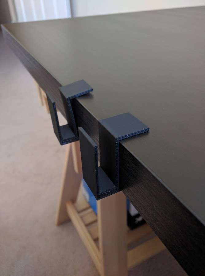Cable tidy clip for Ikea Linnmon / Finnvard desks