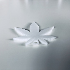 Picture of print of Cannabis Leaf Keychain