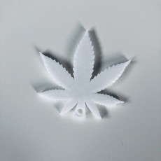 Picture of print of Cannabis Leaf Keychain