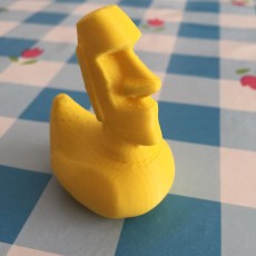 Picture of print of Easter Island Rubber Duck