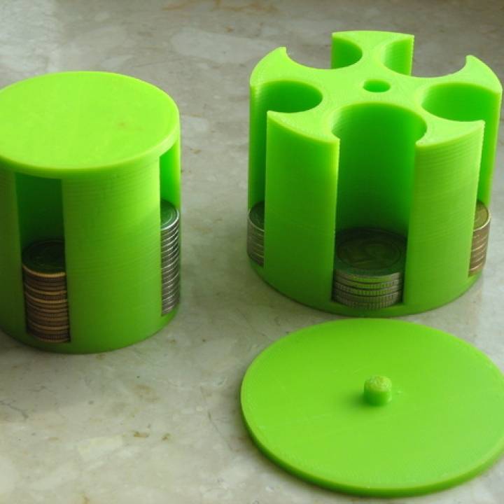 cirkulation USA en 3D Printable COIN HOLDER by bob de bulde