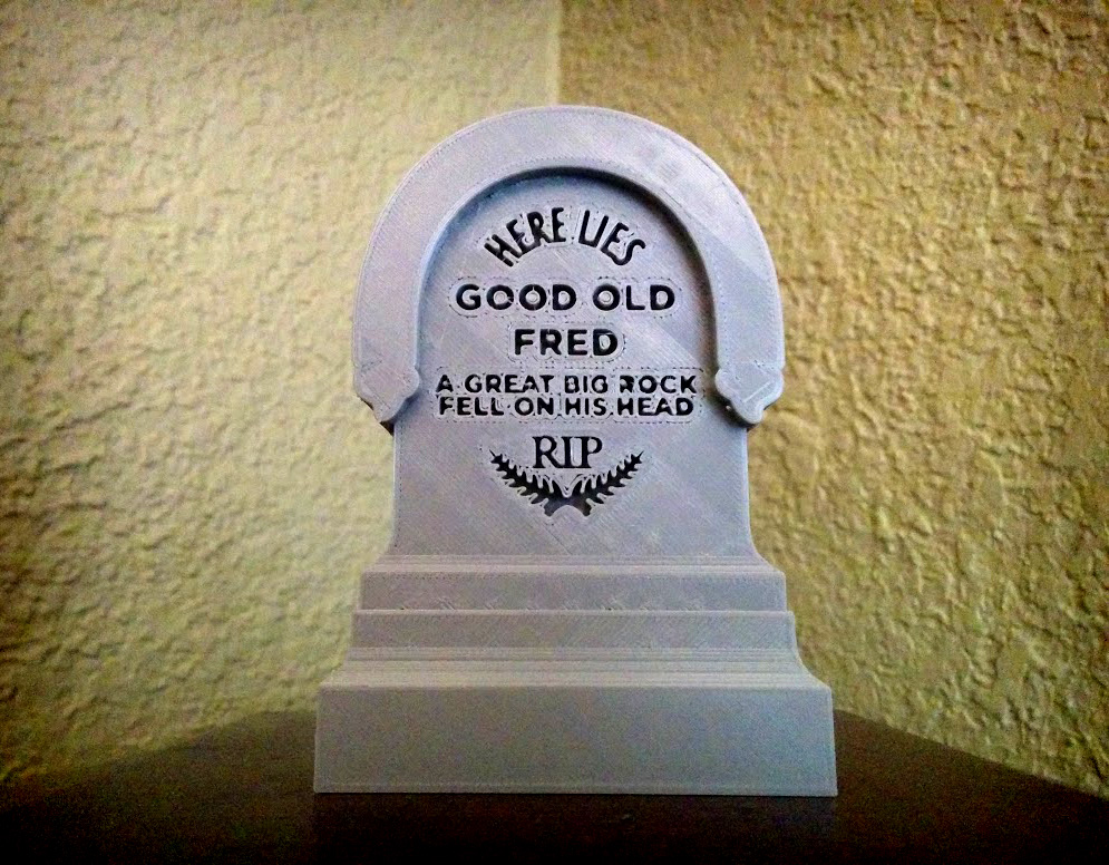 Haunted Mansion Tombstone - Here Lies Good Old Fred