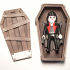 Halloween Coffin pot decoration print image