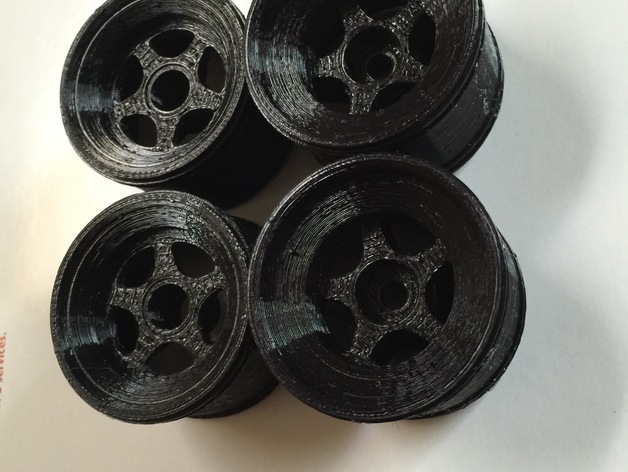 Tamiya F104 TRF101/102 Rims for Rubber tires, Foam tires, and rims for 3d printed tires