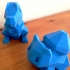 Low-Poly Bulbasaur - Multi and Dual Extrusion version print image