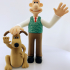 Wallace and Gromit print image
