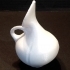 Pottery jug with upturned, leaf-shaped spout image