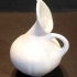 Pottery jug with upturned, leaf-shaped spout image