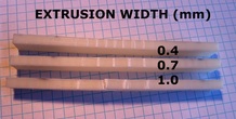 Extrusion Width Testing of 3D Printed Specimens
