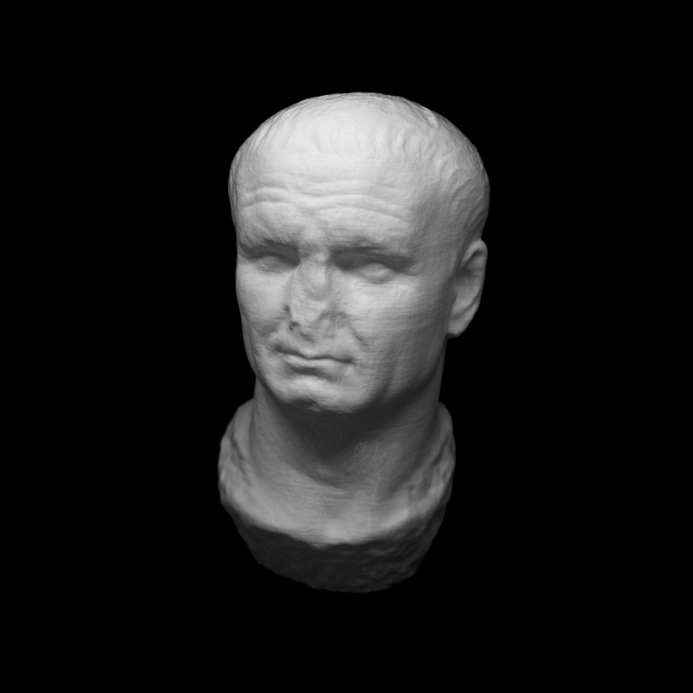 Head from a marble statue of Vespasian