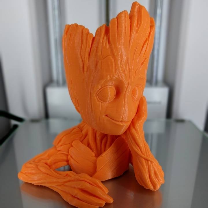Baby Groot Flower Pot Head Wood Planter Figure Guardians of The Galaxy 3D Decor