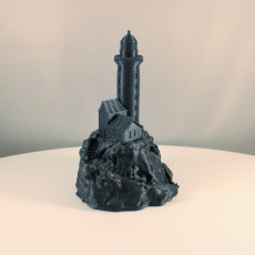 Picture of print of Lighthouse on a rock