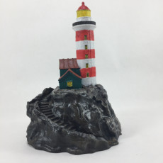 Picture of print of Lighthouse on a rock