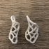Twisty voronoi earrings print image