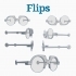 #DesignItWright - FLIPS V05 (New Product Design) - Social Media Flip-Able Spectacles - (Round Open Frames with Round or Shaped Lenses) image