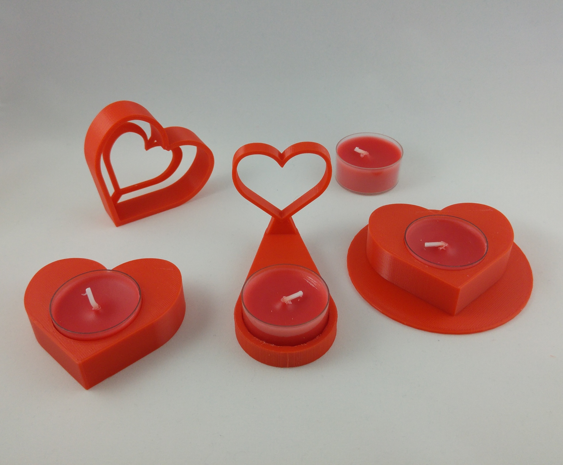 Valentines heart candle holder collection