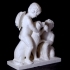 Cupids playing with a dog image