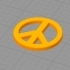Peace Sign Necklace Pendant - Lost PLA form image