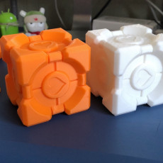 Picture of print of Companion Cube (Portal)