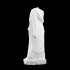 Marble statue of a female draped in a chiton (long tunic) image