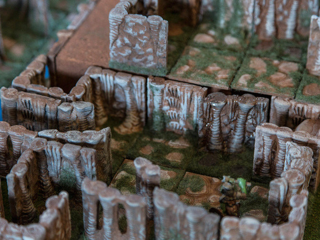 Caverns Dungeon Tiles - Wall Section