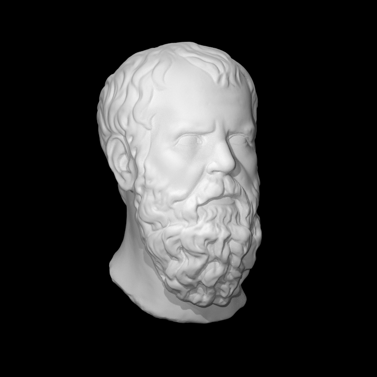 Roman marble head of Socrates