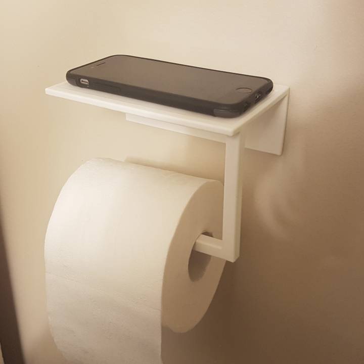 Jernbanestation kim Kurv 3D Printable Toilet Paper Phone Holder by Jeffrey Ribeiro