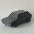 Volkswagen Golf GTI - Low Poly Miniature print image