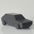 Volkswagen Golf GTI - Low Poly Miniature print image