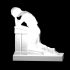 Woman crying on a tomb image